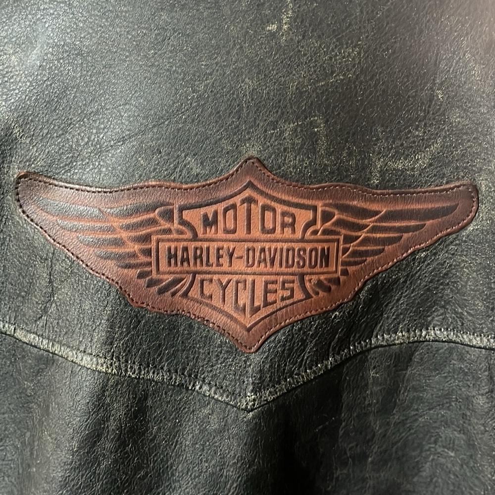 Vintage Harley-Davidson Black Riding Jacket - Picture 3 of 10